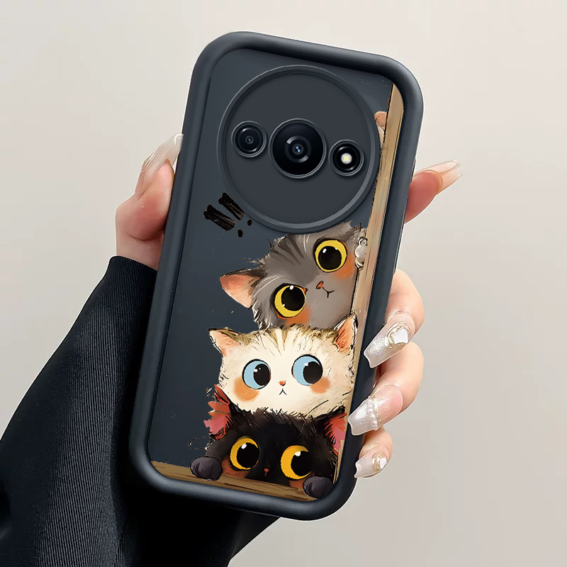 TEMU Phone Case: Cute Cat Phone Case Suitable For Redmi A3 Soft Tpu Shockproof Cover Shell