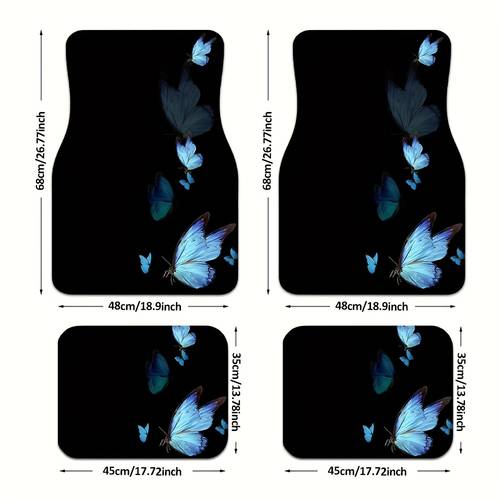 4pcs car floor mats featuring a dynamic and blue pattern embark on a to leave elegant far