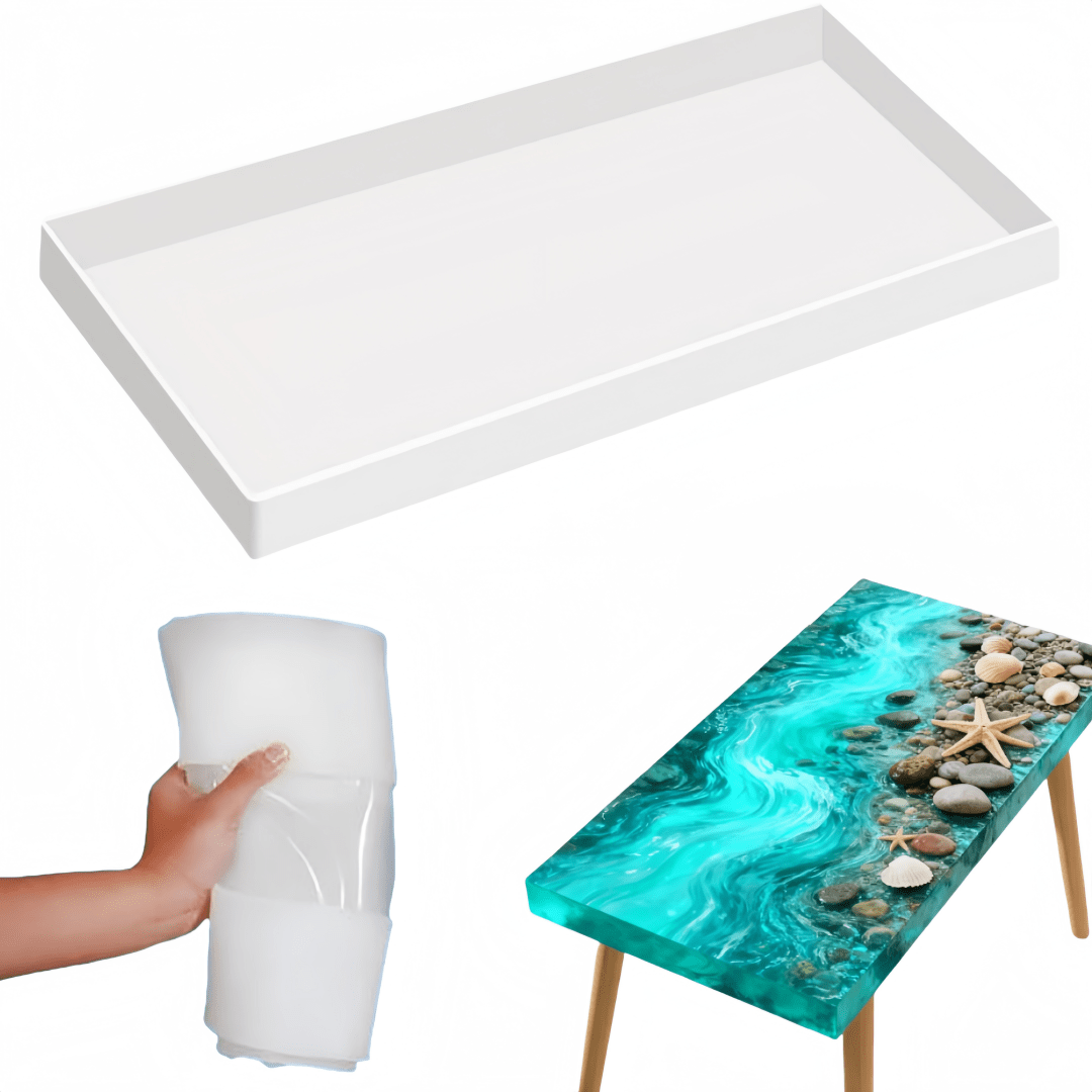 E-shop Extra Große Epoxidharzform 22.63X11.81X1.38In, Wiederverwendbare Harzformen für -Tisch, Couchtisch, Tabletts, Schneidebretter, Harzkunst