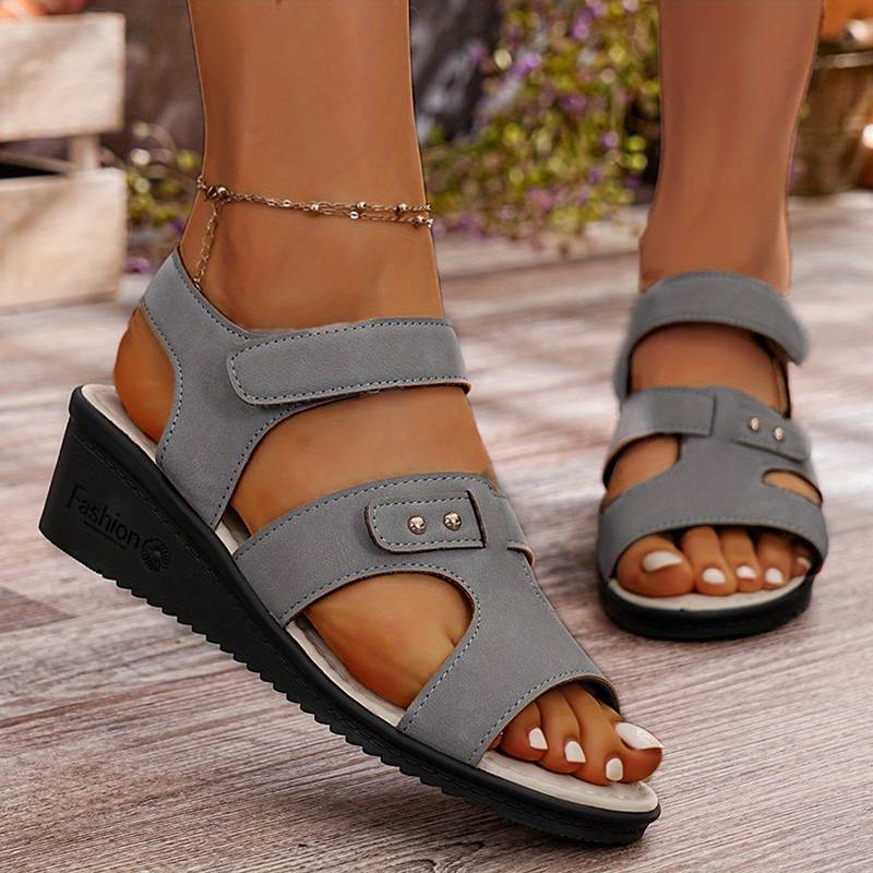 Women's Platform Slides Sandals – Arch Support Lightweight Wedge Beach Sandals