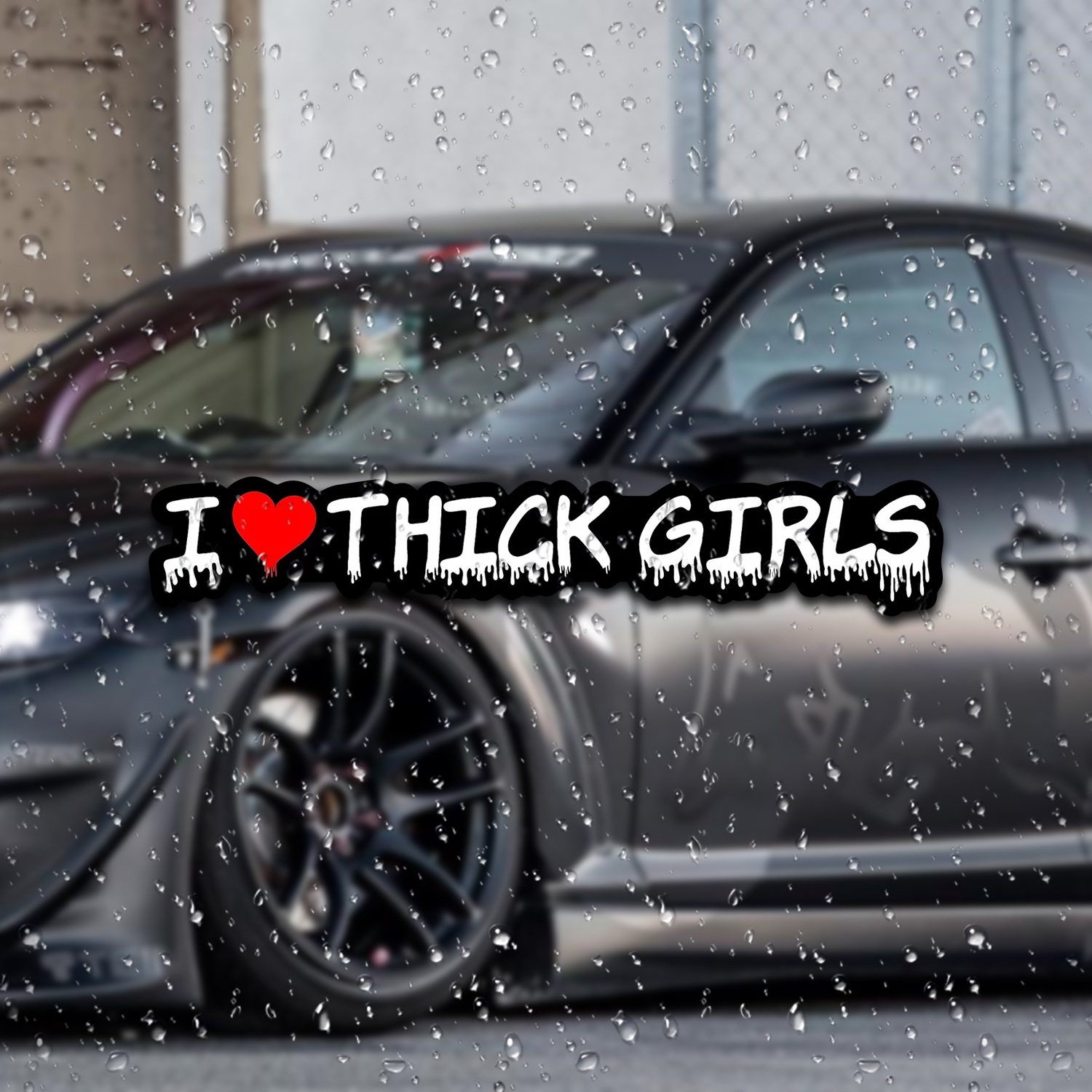Adesivo Adesivo In Vinile Thick Girl &ndash; Decalcomania BBW Queen Per Auto JDM, Tuner, Race Truck