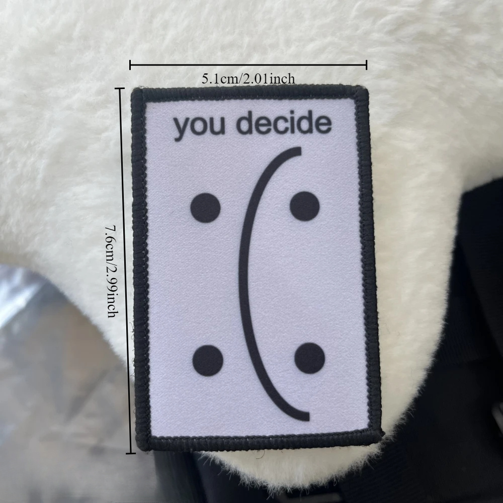 Badge - Hook & Loop Backing, "" Text & , Durable Mixed Color Patch For Backpacks, Vests, Bags
