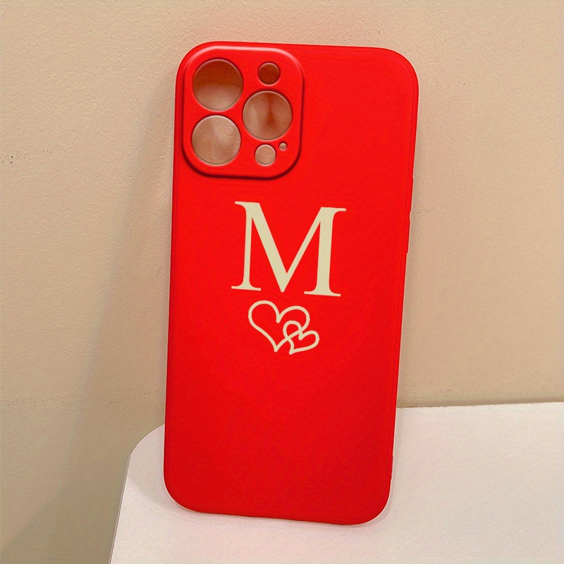 TEMU Phone Case - Creative New Product Silicone M Pattern Phone Case For Iphone 16 15 14 13 12 Pro Max Xs Xr Mini 7 8 Se2 Se3 Zm1 Fashion Protective