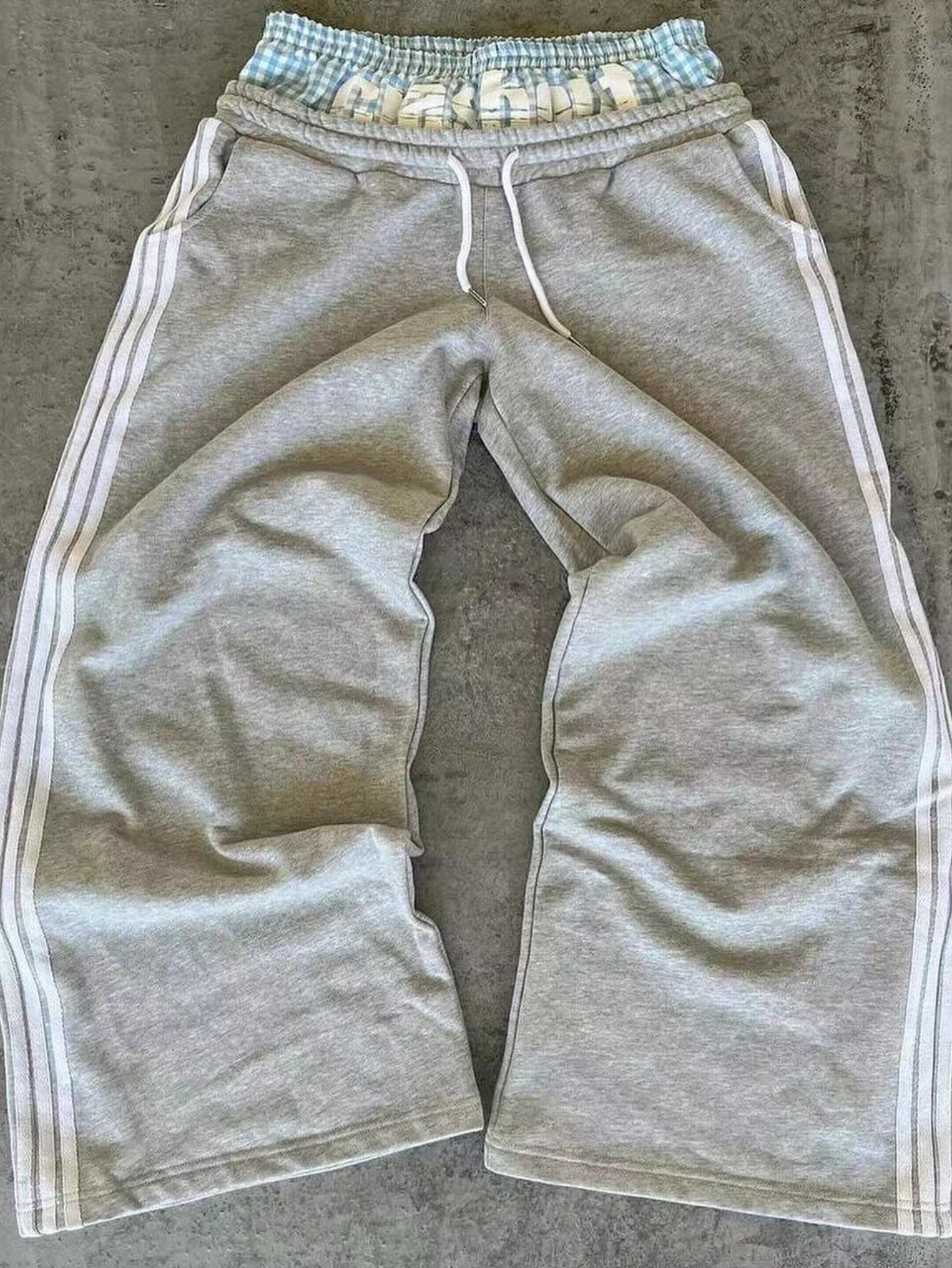 y2k american hip hop street double trouser casual athletic pants   fashion individual all match long trousers