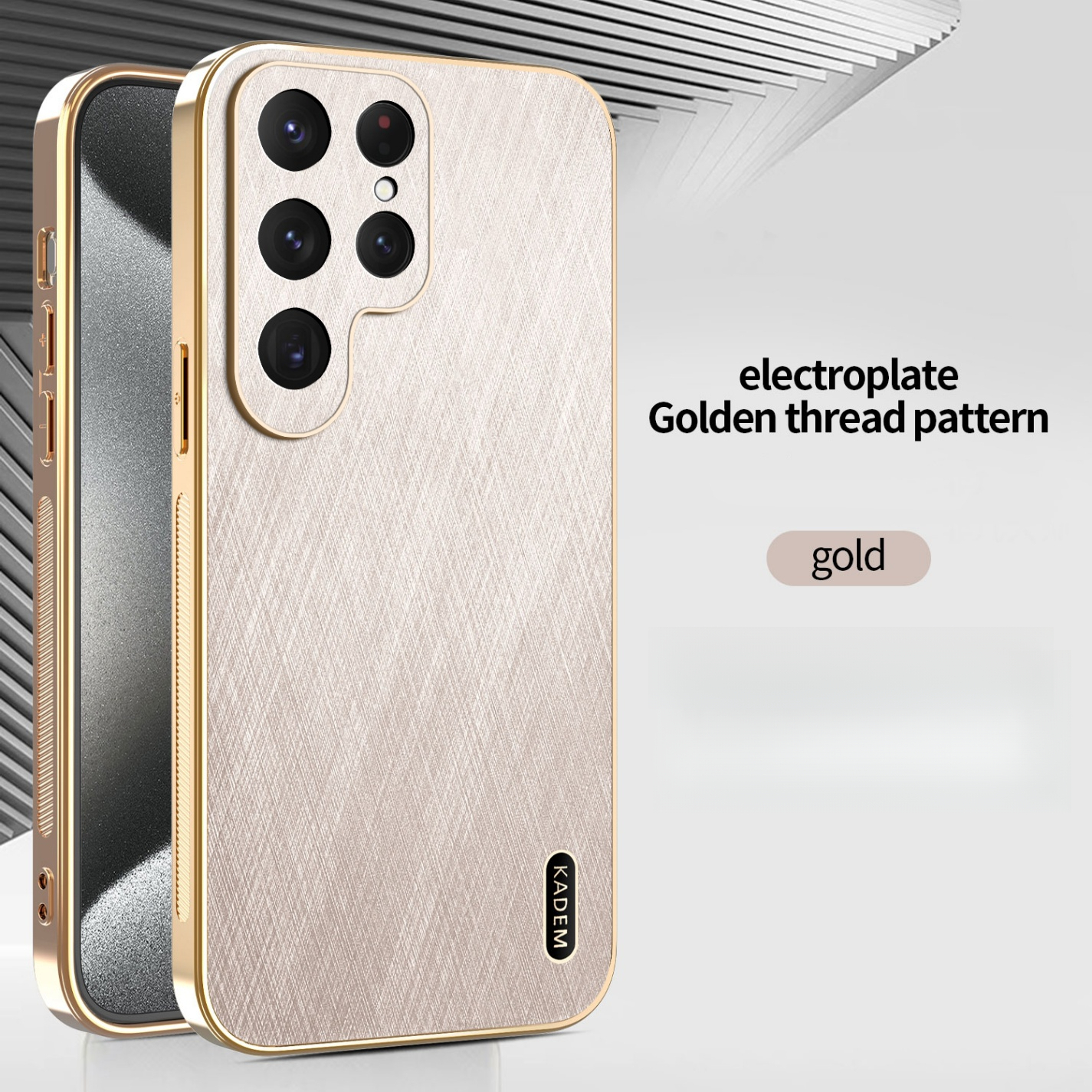 TEMU Phone Case: Electroplated Wire Pattern Phone Case For S25 Ultra, S24 Ultra, S23 Ultra - Anti-sweat, Anti-fingerprint, Light Luxury Protective