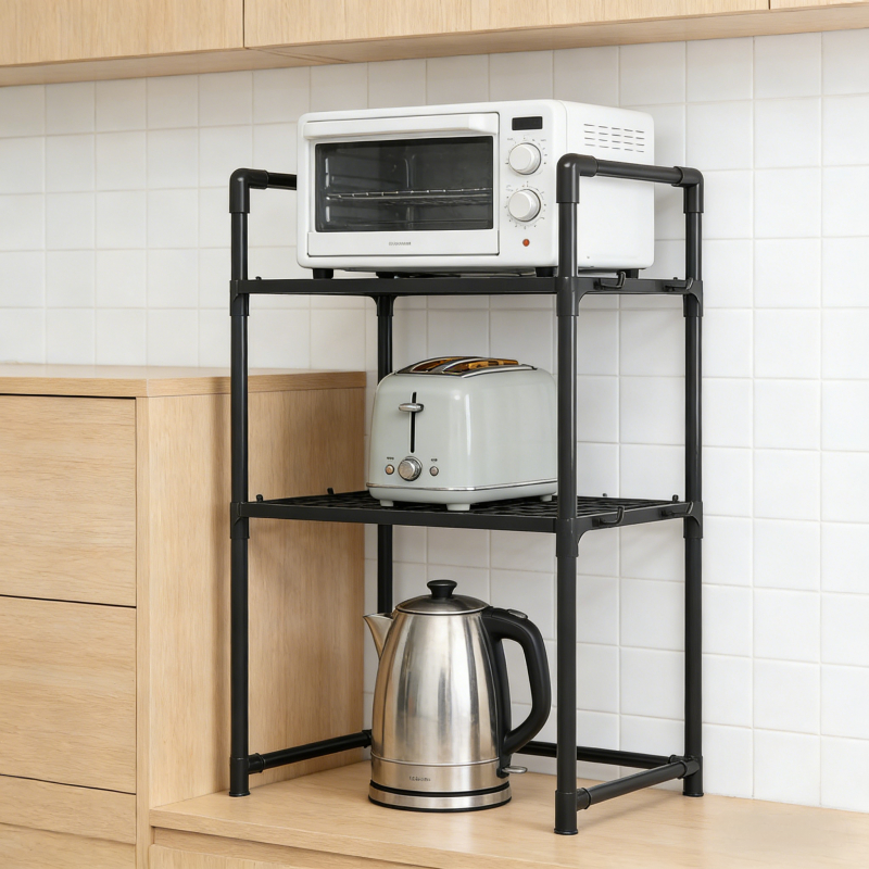 High-quality, Installation-free, Movable Multi-tier Kitchen Storage Rack. Easily Organizes,, Rice Cookers, and Potted Plants, Freeing up Valuable Countertop Space. Nordic Minimalist Style, a Practical Must-have for Any Home. Suitable for Holiday