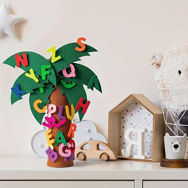 

Felt Alphabet Tree With Topper - Ideal Educational Toy For , Thanksgiving, Christmas, New Year & Easter Gifts, Tree Toys