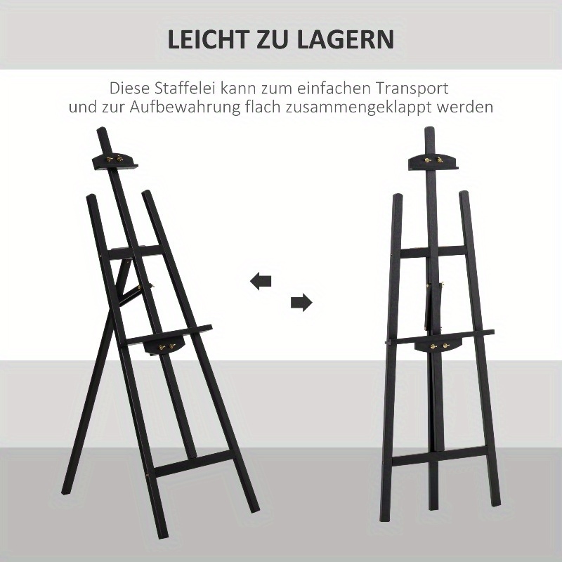   Adjustable Height Heavy-Duty Wooden Artist Easel with Sturdy   Design, Portable   Stand with Non-Slip Base & Leveling System for Painting, Drawing,   - Ideal for Artists, Hobby Supplies, Space-Saving, Sturdy Construction, Adjustable Height (75.5° to 77.5° Angle) for Comfortable Drawing Position, Lightweight & Sturdy for Home or