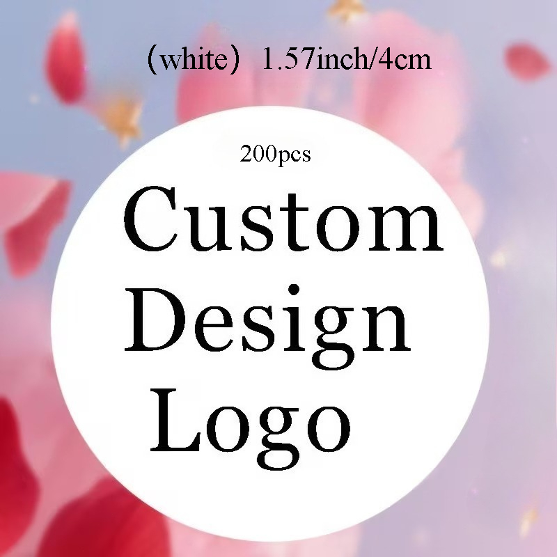 TEMU 50/100/200pcs Custom Round Stickers, 1.18/1.57/1.97/2.36/2.76/3.15/3.54/3.94inch Personalized Waterproof Labels, Self-adhesive Waterproof