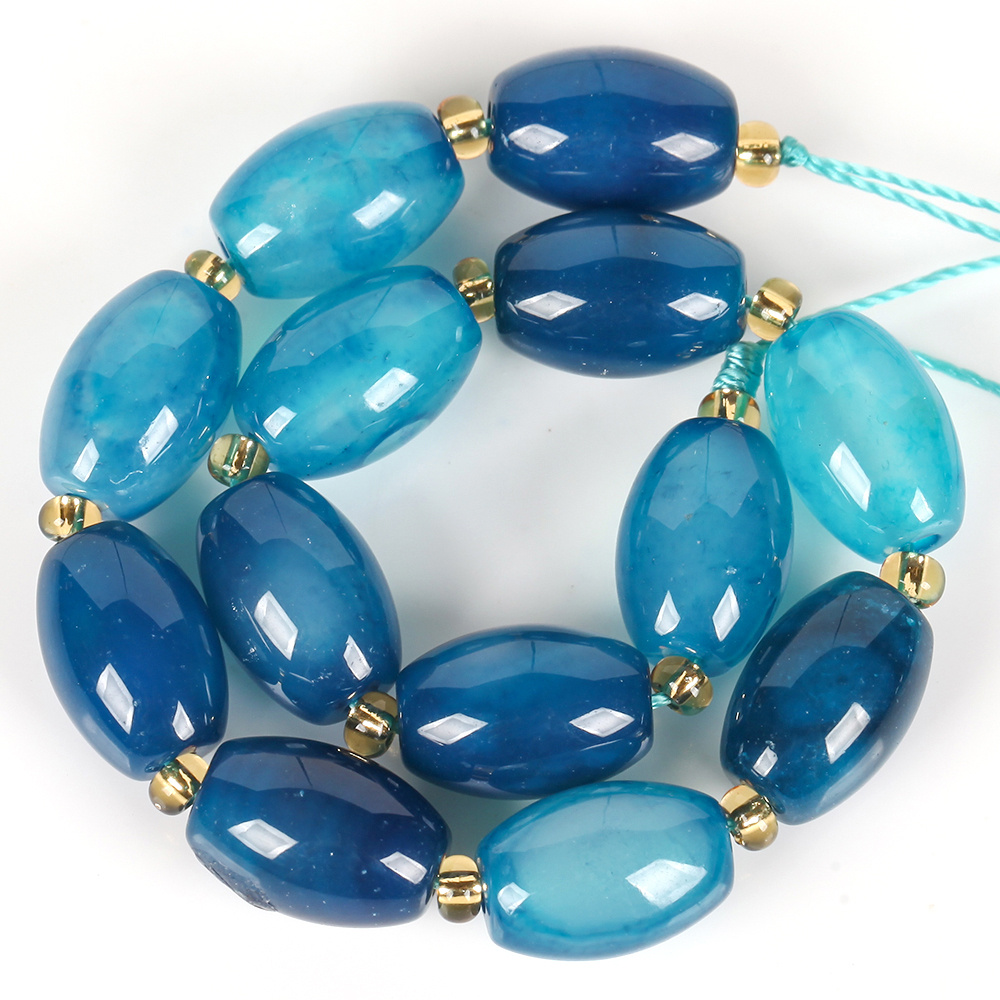TEMU Asvrai Natural Gradient Agate Oval Beads - 8x12mm Translucent Suitable For Making, Suitable For Bracelet Necklace Crafting, European Genuine