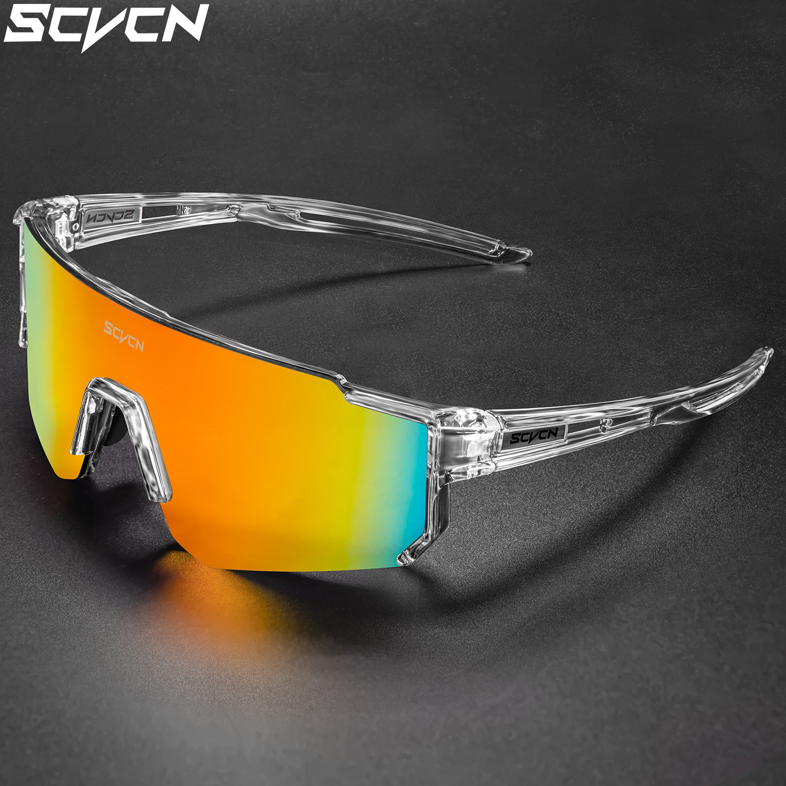 

Scvcn Unisex Cycling Glasses, & Lens, Uv Protection, Fashion Sports Eyewear For Road, Mtb, Mountain Biking, Running, Camping, Fishing, Golf, Outdoor Activities - No , Single Pack