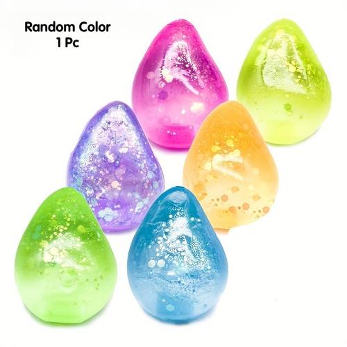 1 3 pcs iridescent gradient water drop sensory texture tpr material super soft slow rebound for home office classroom travel halloween christmas easter valentine day new year birthdaygift for kids students classroom reward random color