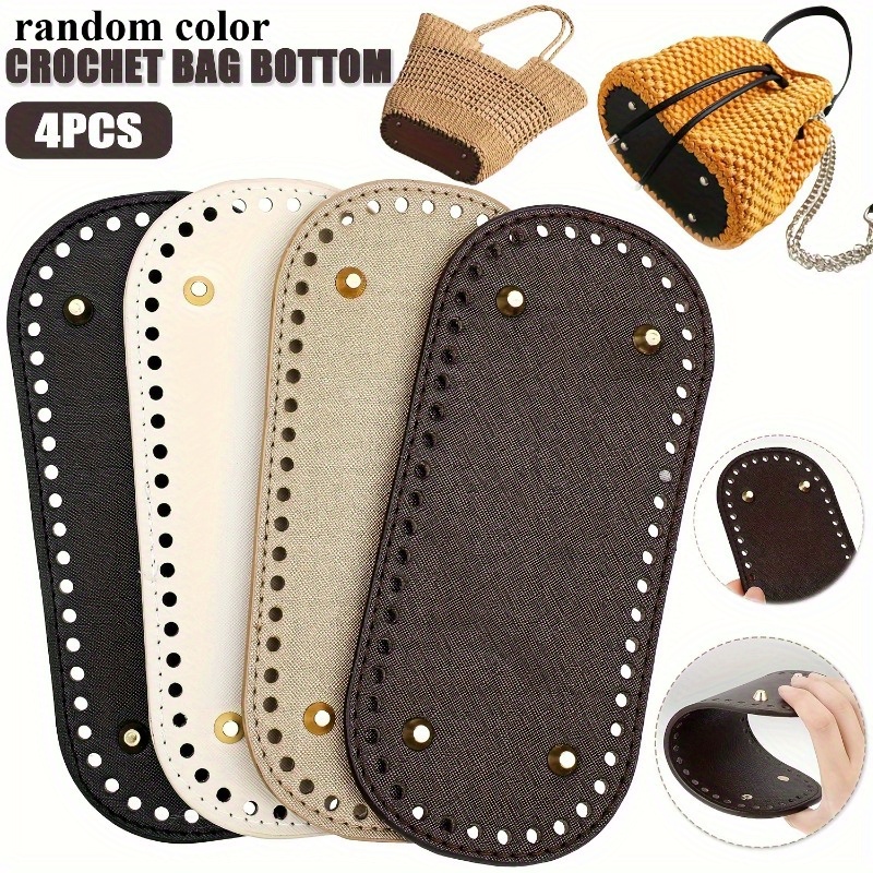 TEMU 4 Crochets avec Base de Sac Mesurant 3,94*8,66 Pouces, Pré-perforés - Couleurs Variées, Ovale , Idéal pour Sacs à Bandoulière DIY et Artisanat,