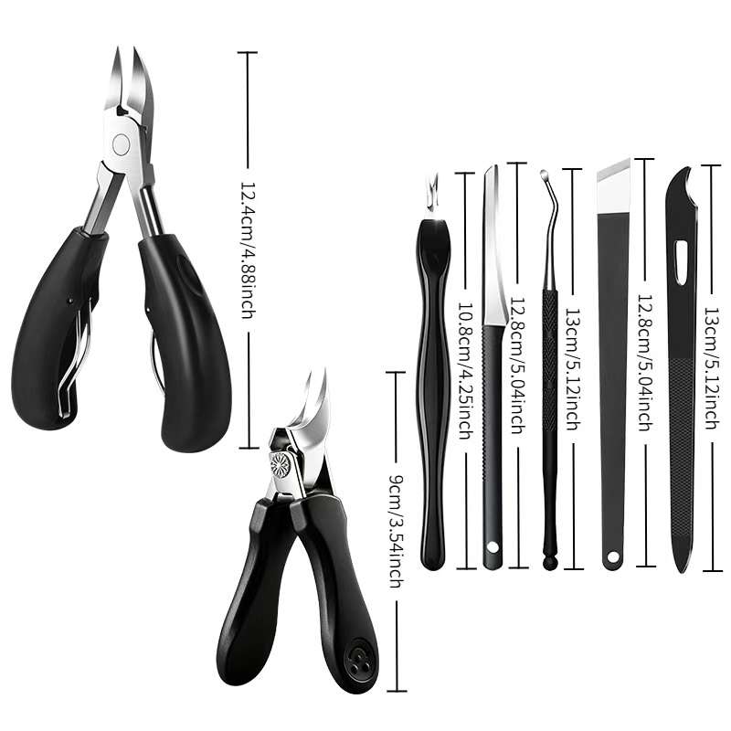 Hand and Foot Grooming Tool Set with Multi-Size Nail Clippers