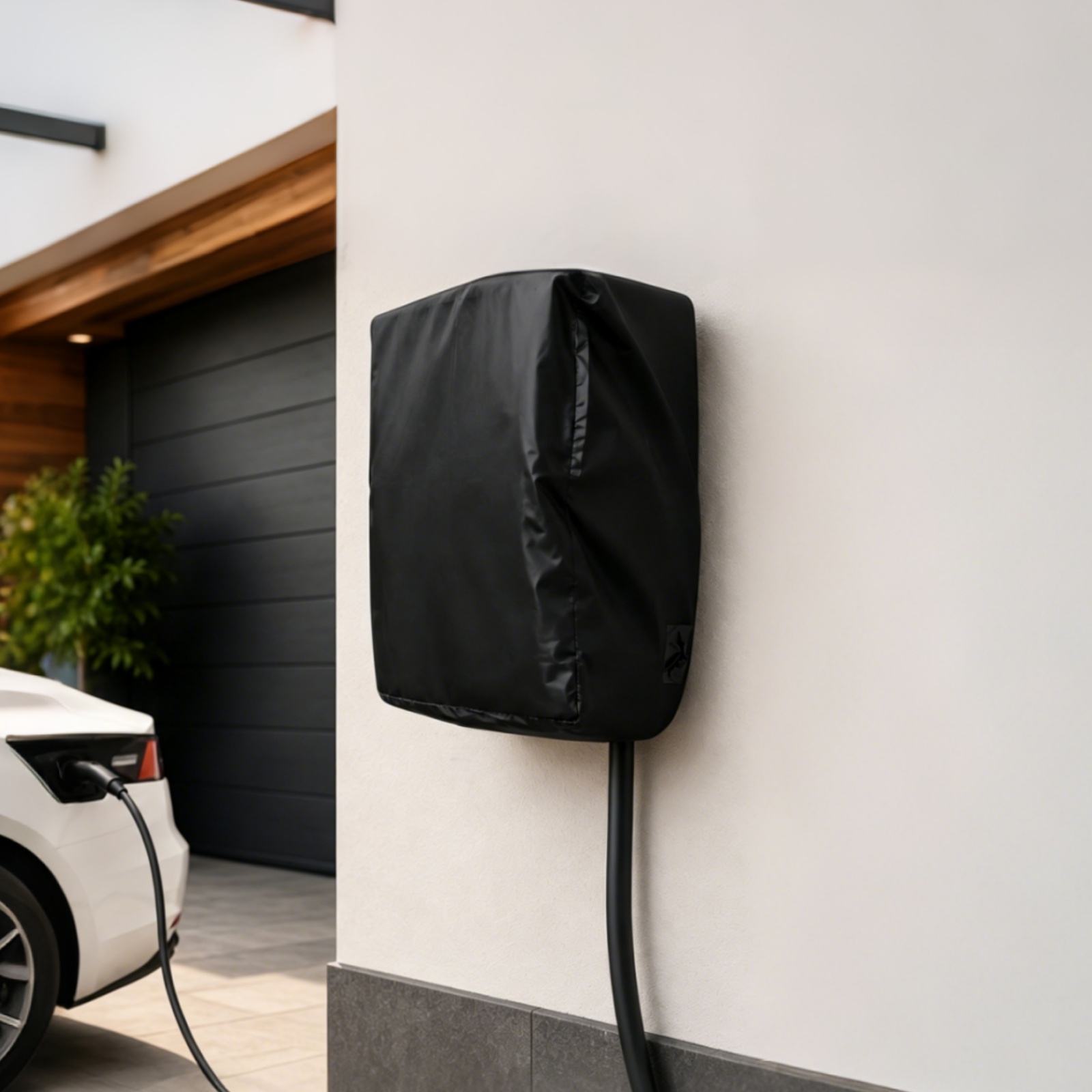 TEMU para de Carga de Vehículo Eléctrico - Disponibles (//Plateado/Azul), Tela Oxford 300D de Gramaje, Parte Inferior con Diseño de Cordón Ajustable,