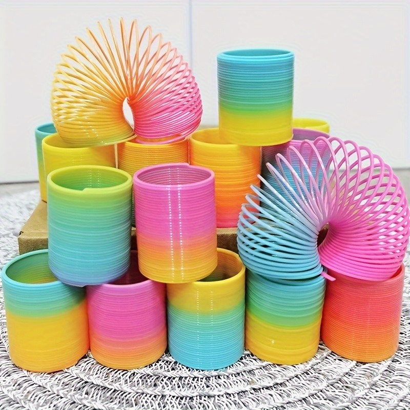 15pcs Mini Spring Rings Stacking Puzzle Gift Set with Fun Toy Pattern