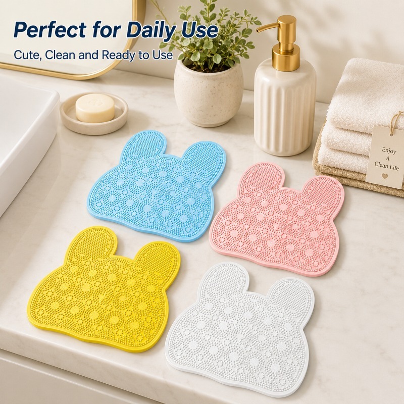 Bathroom Massage Mat - Non-Slip Foot and Back Scrub Mat