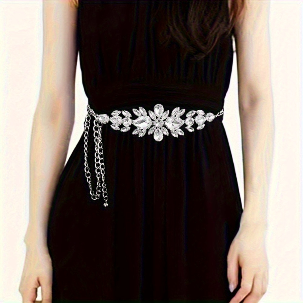 1pc elegant womens adjustable chain belt vintage - Temu display picture 2