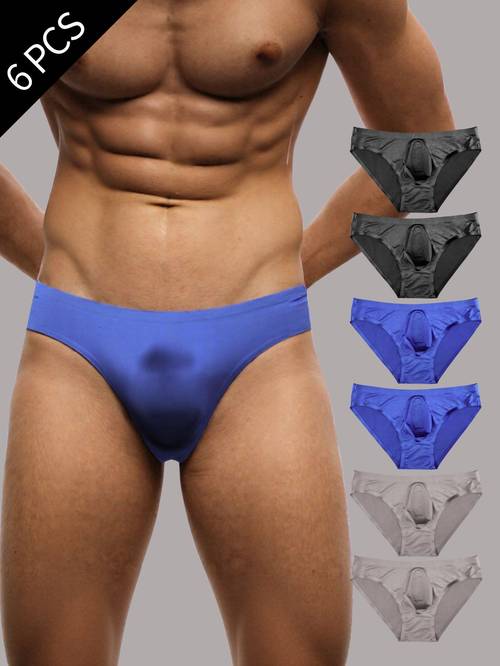 6 stuks Heren Naadloze Glanzende Boxershorts - Hoogelastisch Ademend Ondergoed, Doorschijnende (Blauw, Zwart, Wit, Grijs) voor Sport, Fietsen & Casual , Comfortabel & Stijlvol Ontwerp, Zwemkleding Essentials, Strakke Onderkleding, Hoogelastische Stof, Naadloos Passend, Huidvriendelijk Materiaal, Actieve Levensstijl, Strakke Onderkleding, Minimalistisch Ondergoed, Fit Ondergoed, Mannen Zwemkleding, Gym Kleding, Minimalistisch Ondergoed, me Onderkleding, Actieve Mannen