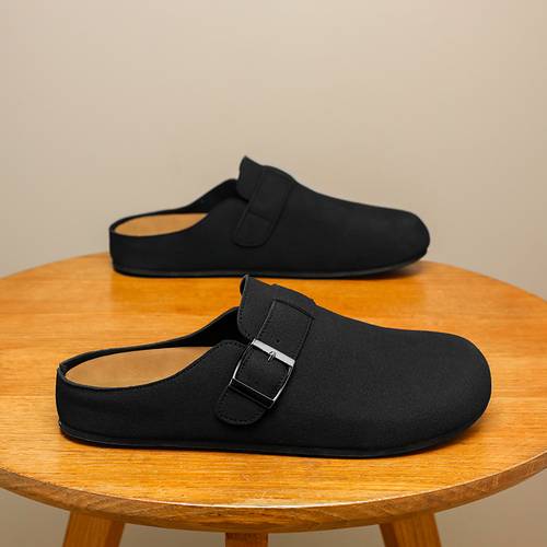 mens fashionable versatile half slippers wear and breathable for daily casual hiking