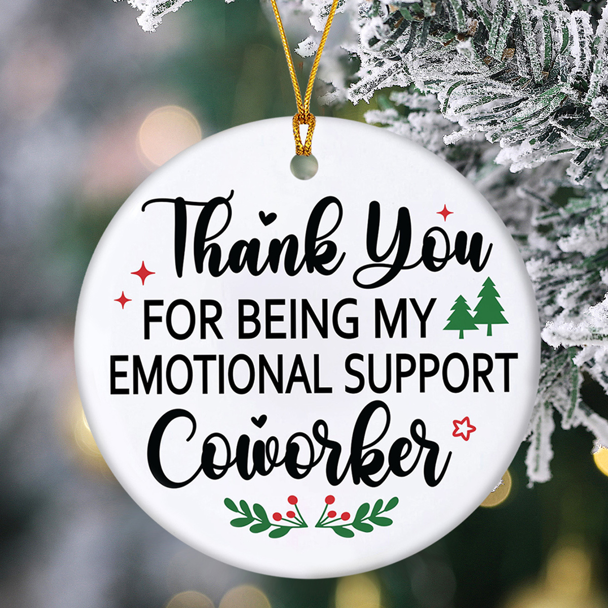 

1pc For My - Round Christmas Tree , For Colleagues& , No Needed, Featherless, Decor For &