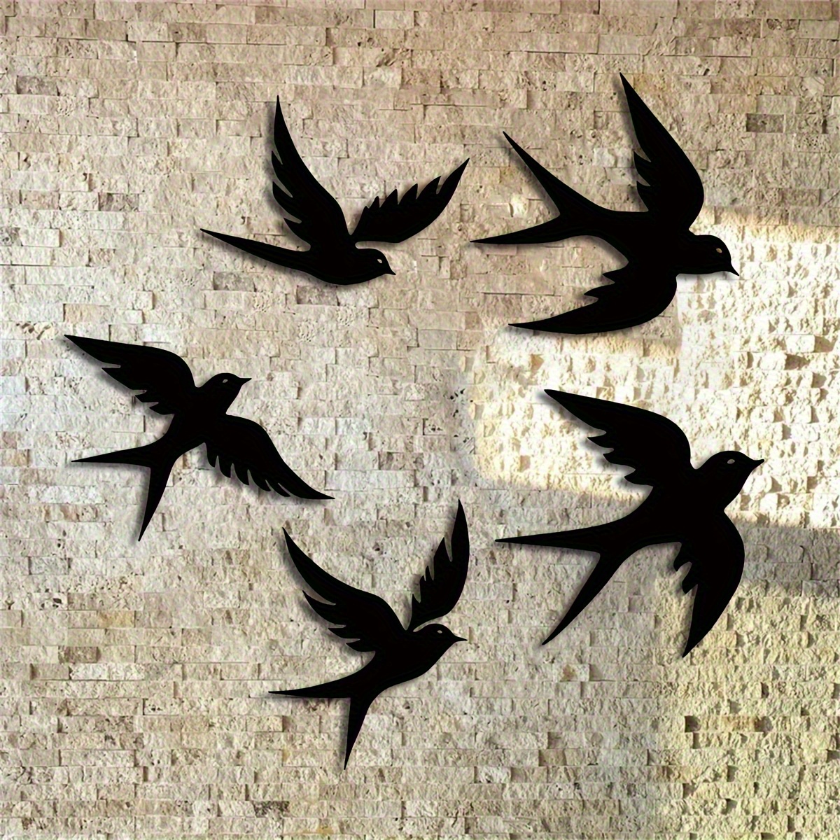 E-shop [2D Flat] [2D Flat] 5 Stück Renaissance Vogel Acryl Wand Ornamente, Multifunktionale Innen- und Außengartendekoration, Elegante Hänge Deko für