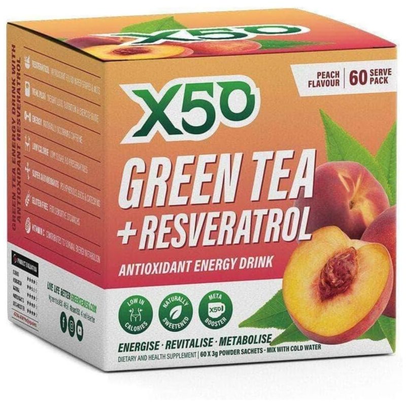X50 Green Tea - Resveratrol Lemon and Ginger - 60 Serve - Image 6