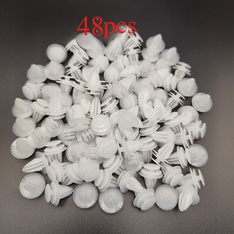 TEMU 48 Pezzi Clip per Portiere Auto con Anelli di Tenuta - in Plastica Durevoli, (Rettangolari, a L, Circolari) per Accessori Sicuri per Paraurti e