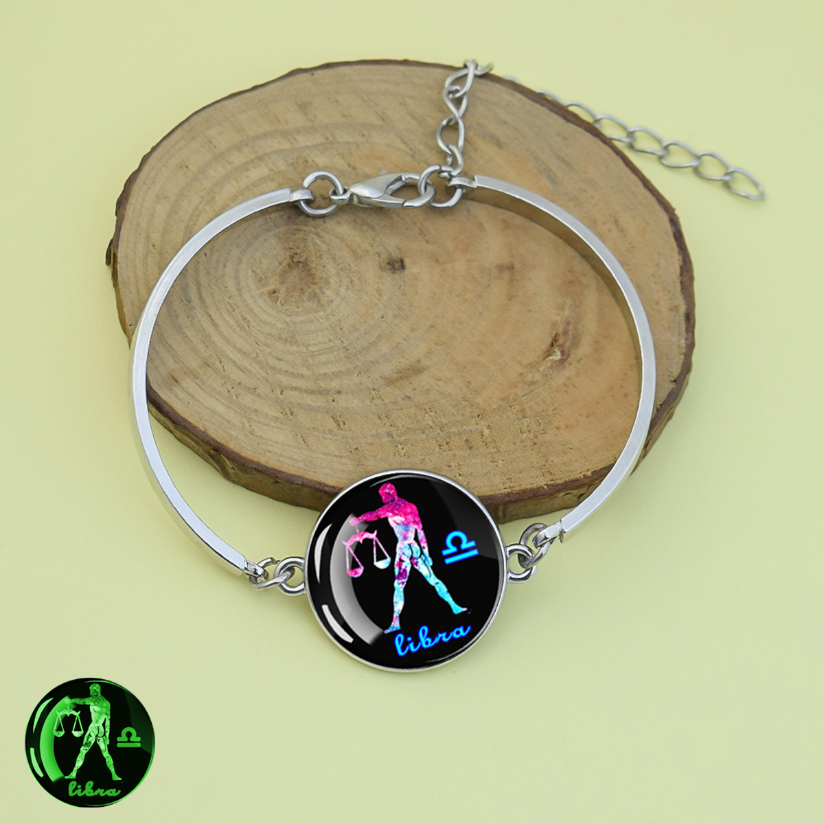 Adjustable Constellation Luminous Glass Charm Bracelet