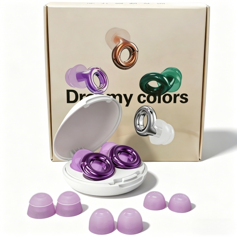 TEMU Tappi per orecchie per dormire, tappi per orecchie in silicone e riutilizzabili, lavabili, forniti con pi羅 di punte per orecchie e custodia,