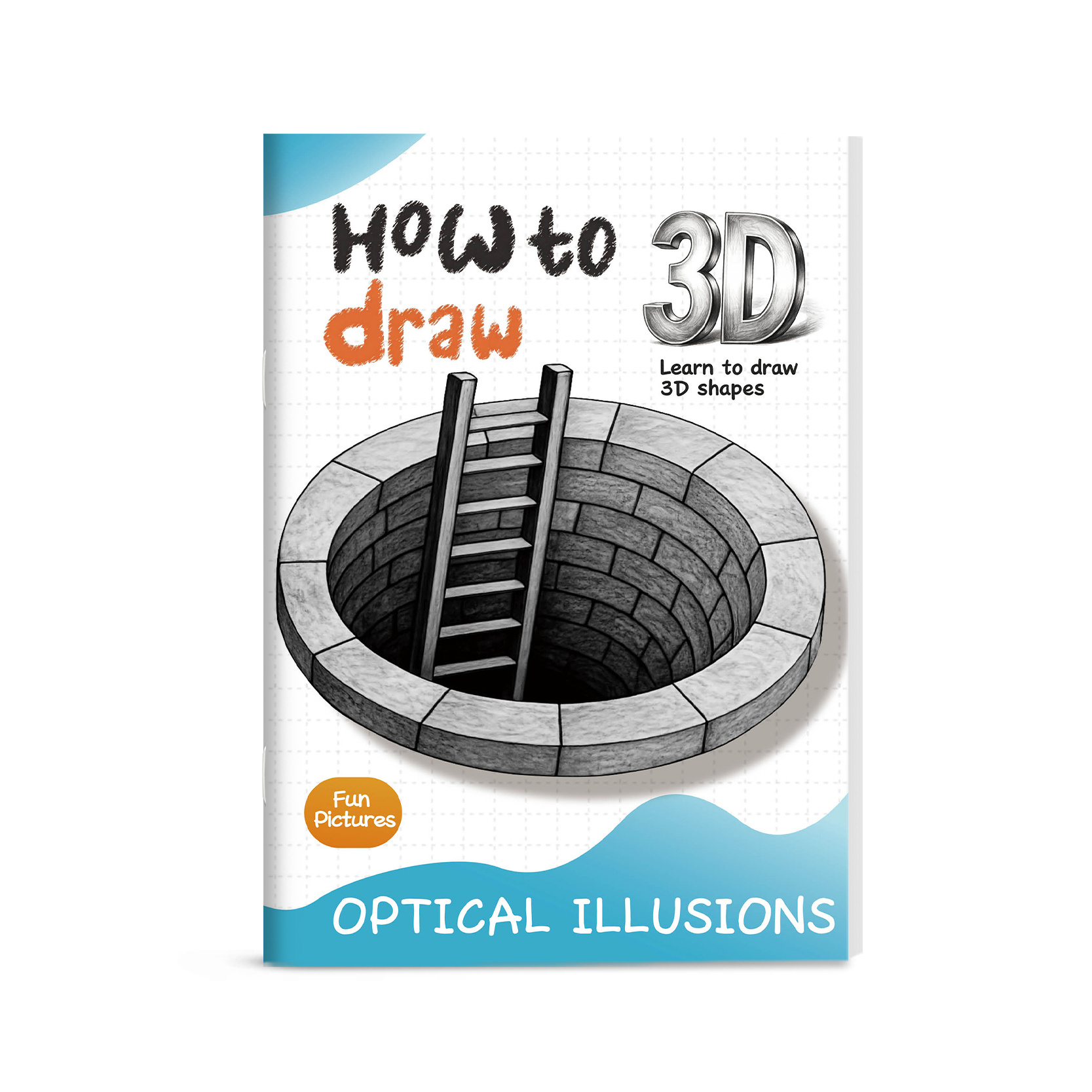 TEMU Livre de coloriage à thème pour adultes - [ | Art créatif] optiques - Apprendre à dessiner des 3D - Images amusantes | 'images de dessin de