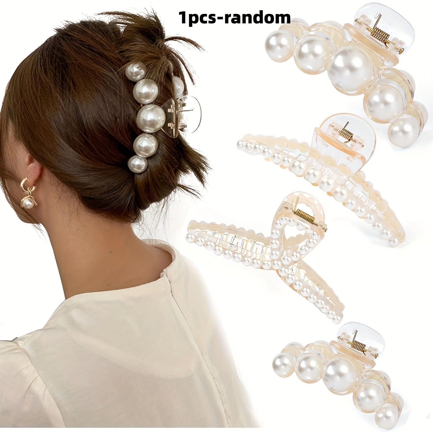 TEMU 1 pièce Grande épingle à cheveux aléatoire, Accessoires pour cheveux pour femme pour cheveux épais et fins, Outil de coiffure élégant pour
