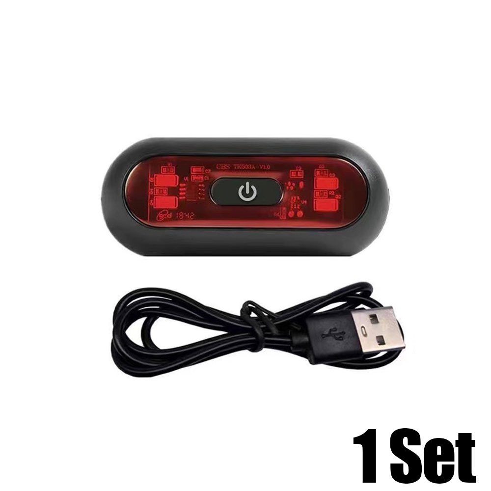 TEMU 1 Set Bike & Motorcycle Helmet Light - Red Taillight With Smart Smart Warning , Rear Safety Light For Night Riding, For Bicycle & Motorcycle Helmets (for Bike And Motorbike)