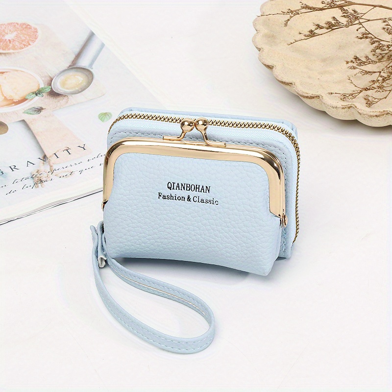 Image of 2025 New Women's Short Wallet High-grade Grain Clip Bag Multi-card Position Accordion Card Pack-functional Removable -one Coin Student Purse