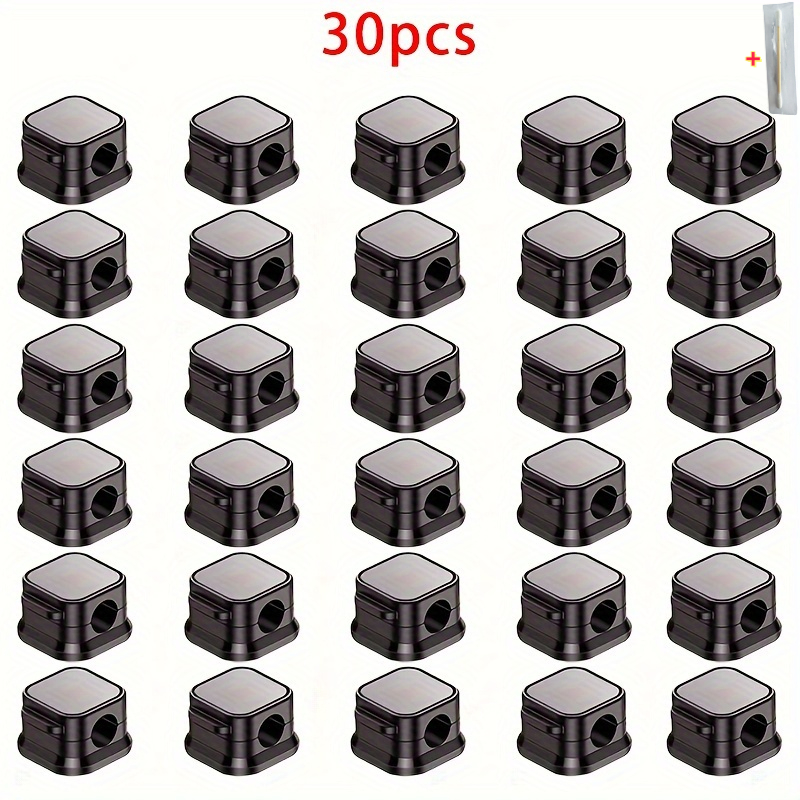 TEMU 30pcs Magnetic Cable Organizer Clips- Multifunctional Wire Holders For Tables, Nightstands, And Cars- Secures Cables, Black And White Options,
