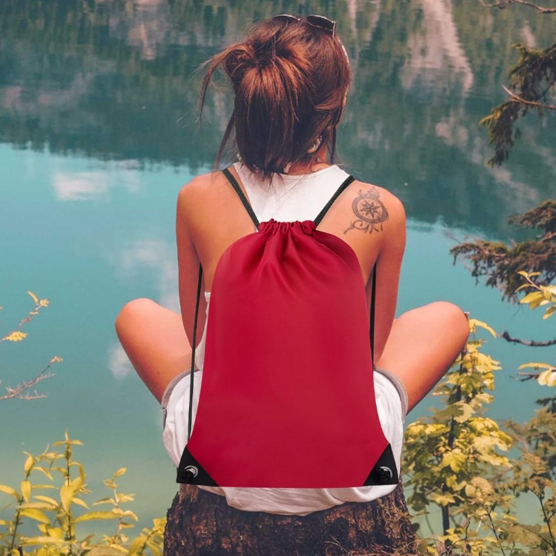 6pcs Unisex Outdoor Sports Drawstring Bags for Activities