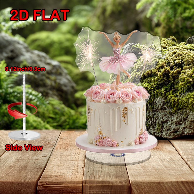 22-teilige Balletttänzer-Deko Für Kuchen – Süße Figuren Mit Schmetterlingen Zum Geburtstag