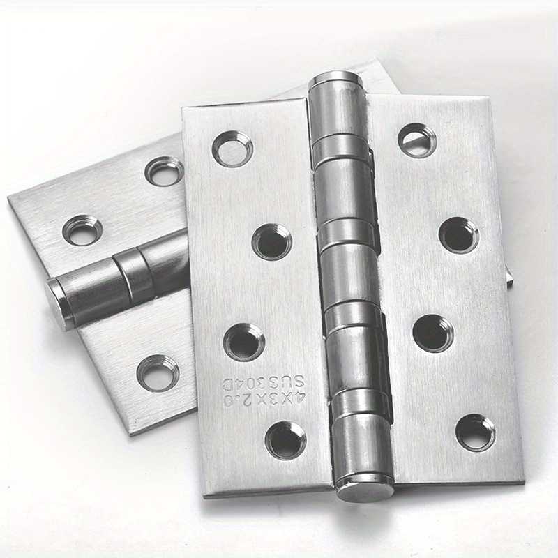 4pcs set stainless steel hinge 4 inch swing silent bearing hinge thickened heavy room door hinge door hinge open hinge stainless steel bearing hinge folding antique copper leaf solid wood door