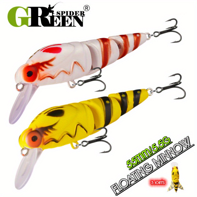 * NEUES Japanisches Design Wobbling Angelkder 55mm 5.5G Schwimmender  Minnow * Knstliche Kder fr * Barsch Hecht *
