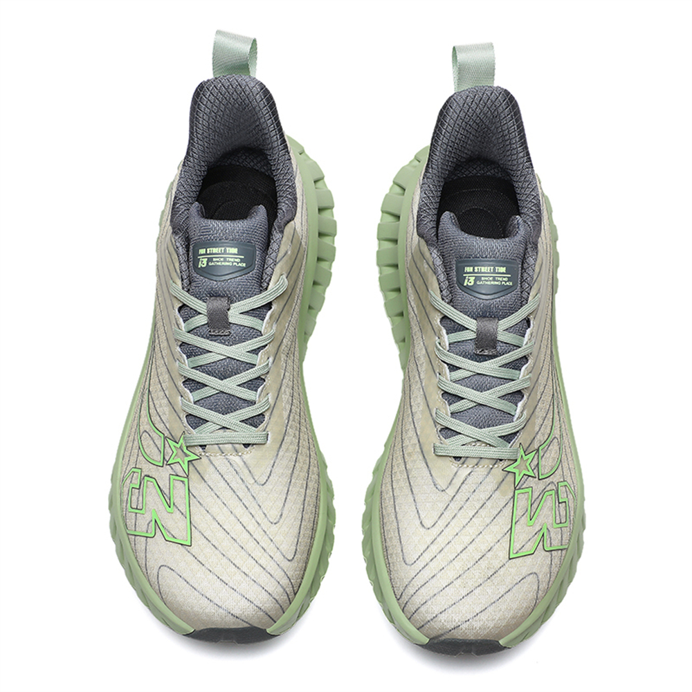 Carbon Plate Technology - Men's Road Running Shoes, Thick-Soled Casual Sneakers for Men, Comfortable and Breathable Fabric Upper, Cushioning and Shock-Absorbing MD Midsole, Slip-Resistant and Wear-Resistant Rubber Outsole, Low-Top Lace-Up Closure