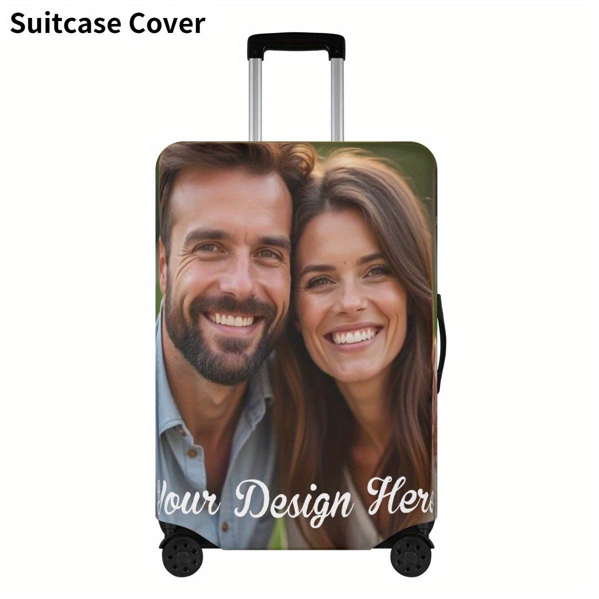 E-shop Individuelle Gepäckhülle mit personalisiertem Muttertagsfoto, Polyester, beidseitiger Druck – Geschenk für Mama