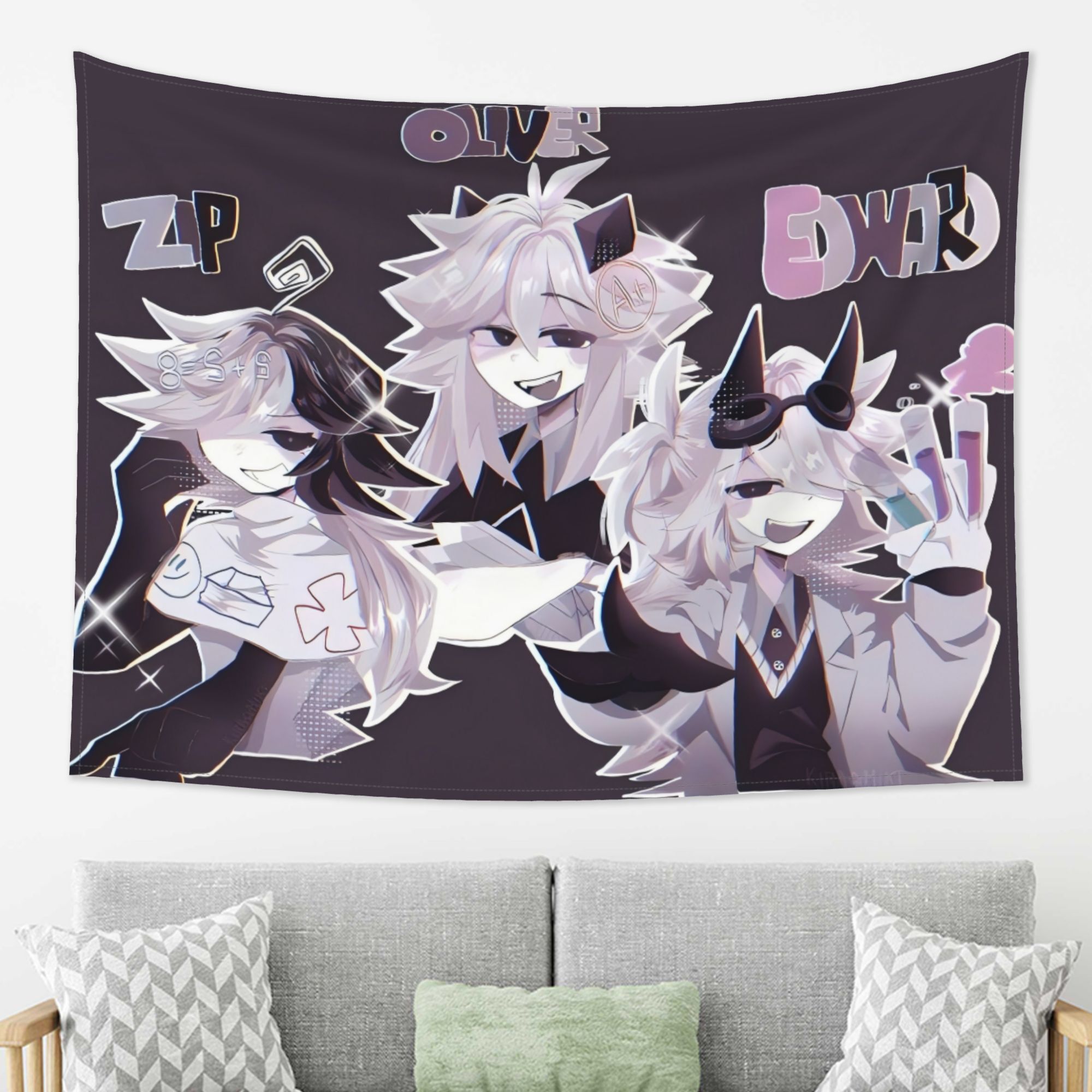 TEMU 2d Flat - 2d Flat - Fpe Inspired Art Tapestry Pattern Wall Hanging, Wall Decor, Single-sided Style, Officially Licensed Home Decoration, For