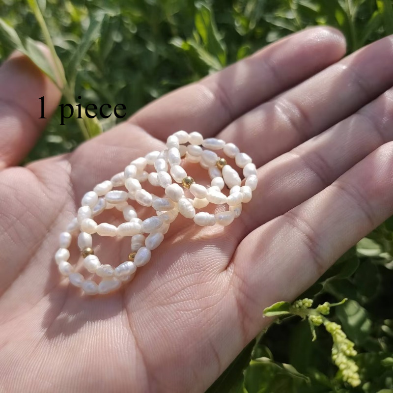 Image of Fashion Easy Style Freshwater Pearls Ring Wedding Ring Ladies Ring Easy Freshwater Pearls Ring, For Teenager, For Teenager