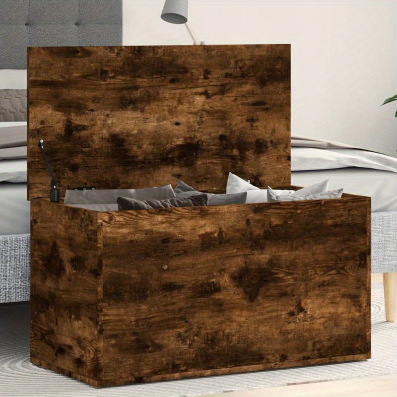 

Oak Wood Storage Chest, 33.1x16.5x18.1 , Rectangular Wooden Box, And , , , - For , Bedroom, And Kitchen Use, -bed Storage