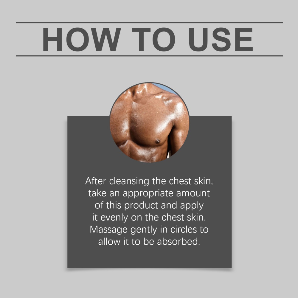 50g Men's Chest Contour Massage Cream with Vitamin E, Collagen & Honey - Natural Firming & Lifting Gel for Pectoral, Sensitive Beige, Toning, Quick-Absorbing Moisturizer, Male Breast Lift & (All Beige Types)