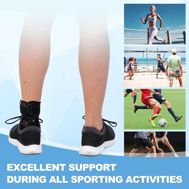 Sturdy Ankle Brace with Open Heel & X-Strap Support - Heavy-Duty Stability Brace for Ligament Sprains, Achilles Tendon & ankle instability - Adjustable Compression ankle brace for Basketball, Soccer, Sports - Ideal for Post-Surgery Rehabilitation & Chronic - Compatible with Sneakers - Ideal for Men & Women, Ankle Straps, Youth Ankle Brace, Ankle Strap Gym, Ankle Strap