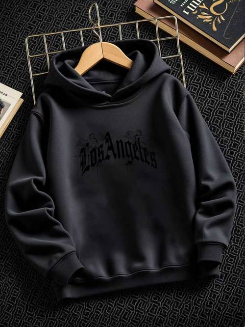 boys and teens casual hooded sweatshirt long sleeve pullover top fashionable unique and comfortable