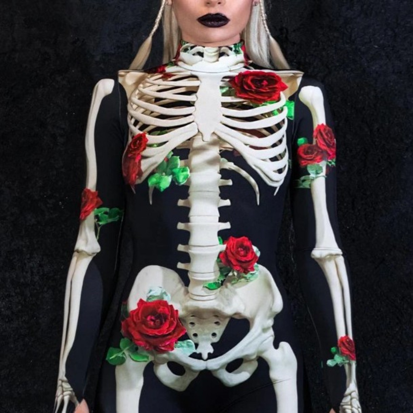 skeleton dress formal Iconic 2007 Alexander McQueen Fairy / Skeleton Castle Print Silk Bias Cut