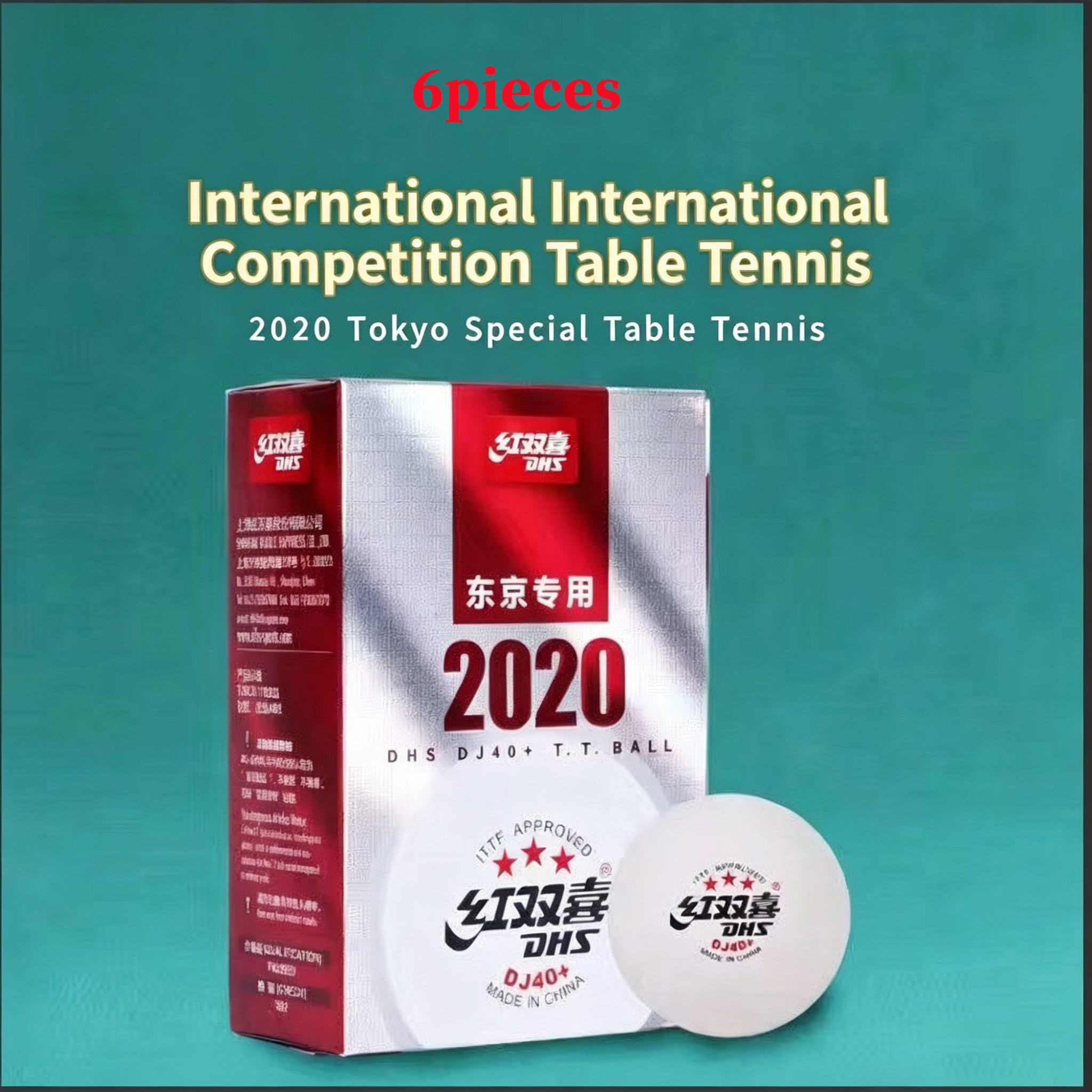 TEMU Dhs Tokyo Special + Table Tennis Balls, Official Tournament Balls Made Of Abs Material