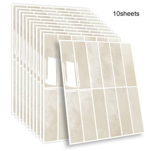 10pcs 3d imitation tile self wall decals no nails or cement required waterproof oil proof and moisture resistant suitable for kitchens bathrooms and toilets and remove ideal for renovation